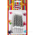 Silvery and Golden Birthday Party Cake Candles (MC0027)